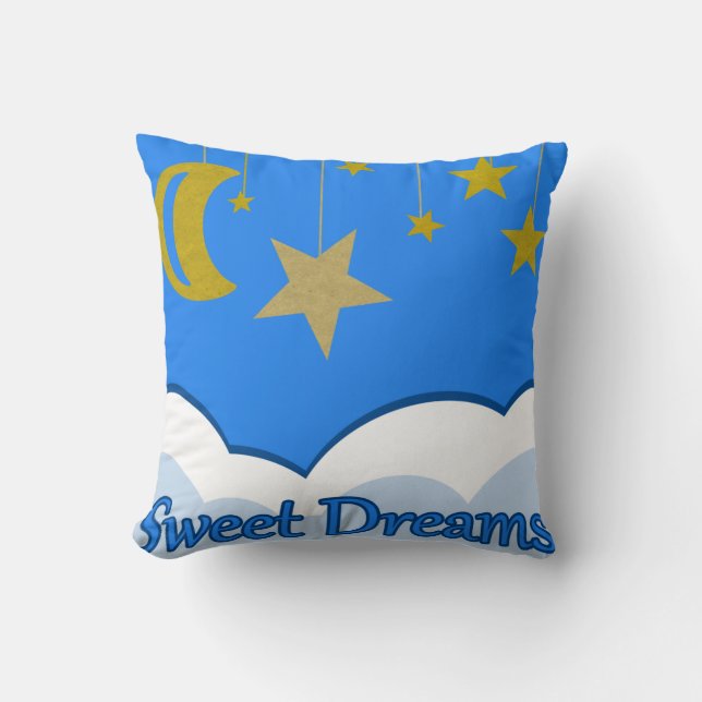 Sweet Dreams Throw Pillow (Front)