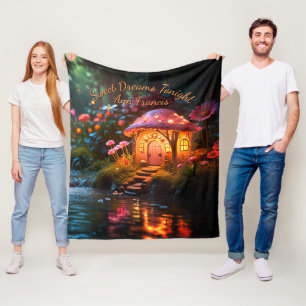 Sweet Dreams Tonight - Magical Cottage Glow Fleece Blanket