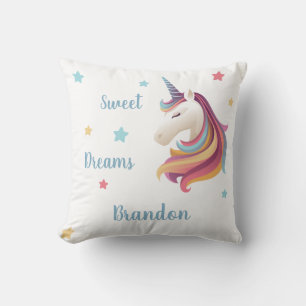 Sweet dreams unicorn personalize (your name) cushion