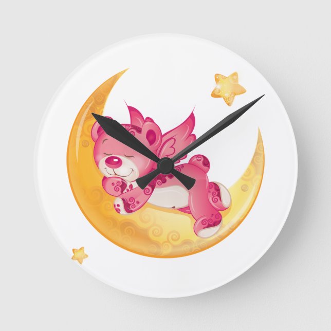 Sweet dreams with a Teddy bear Round Clock (Front)