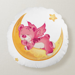 Sweet dreams with a Teddy bear Round Cushion