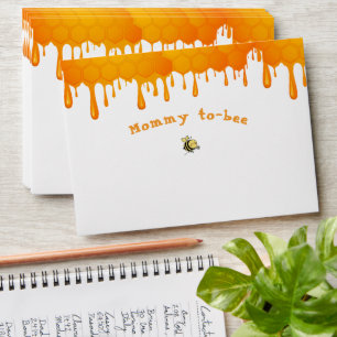 Sweet Dripping Honeycomb Mummy-to-bee Baby Shower Envelope