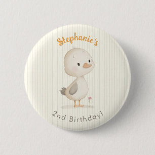 Sweet Duckling Birthday 6 Cm Round Badge
