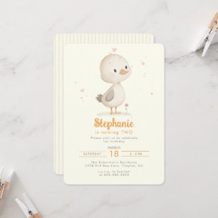 Sweet Duckling Birthday Invitation