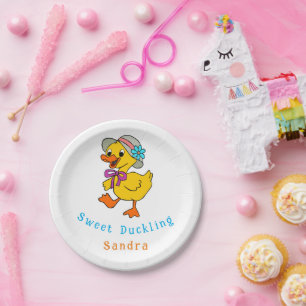 Sweet Duckling Paper Plate