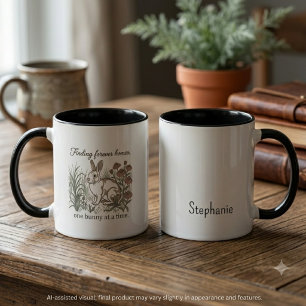 Sweet Earthy Botanical Rabbit Rescue Mug
