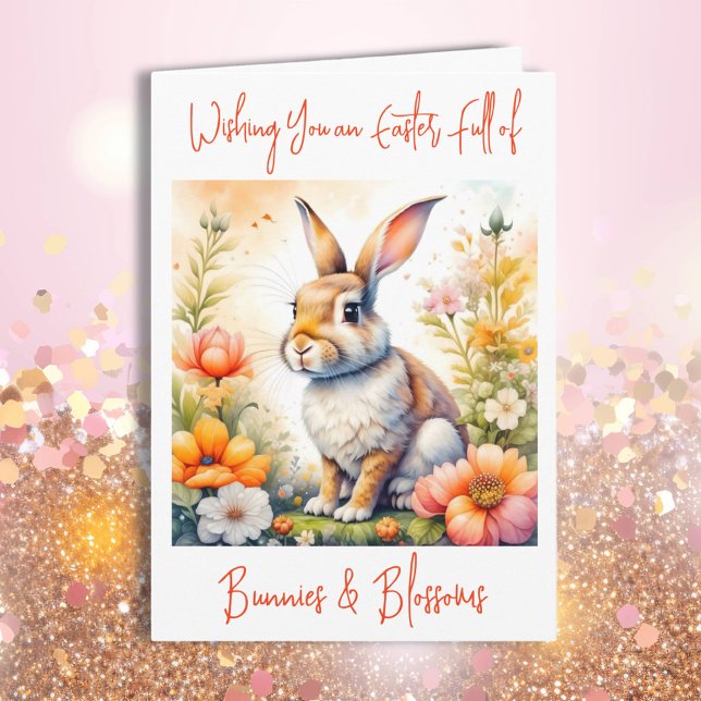 Sweet Easter Blessings Vintage Bunny Rabbit  Card (Creator Uploaded)