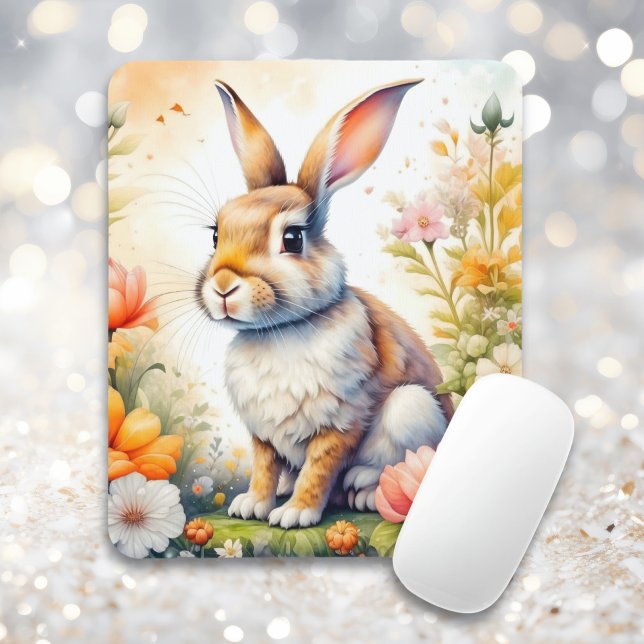 Sweet Easter Blessings Vintage Bunny Rabbit  Mouse Mat (Creator Uploaded)