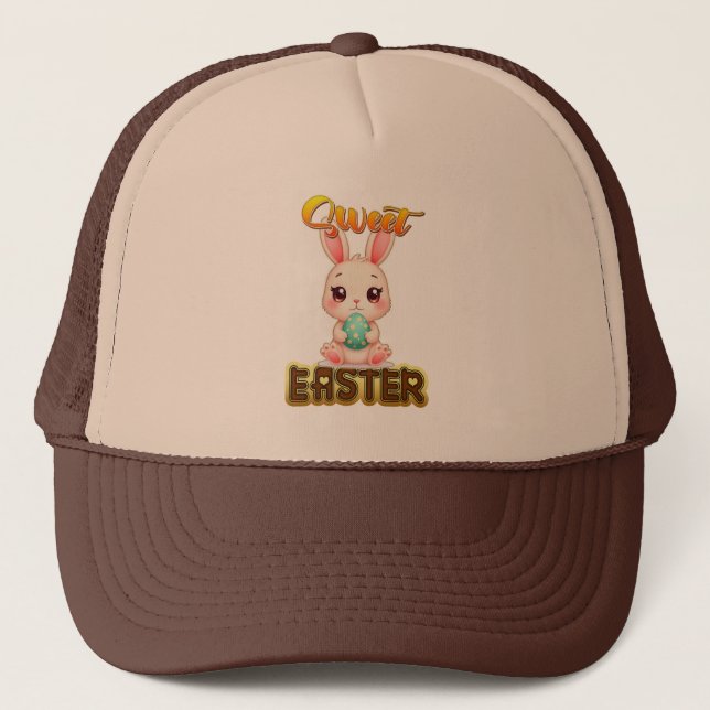 Sweet Easter Bunny – Cute Chocolate Style - boné Trucker Hat (Front)