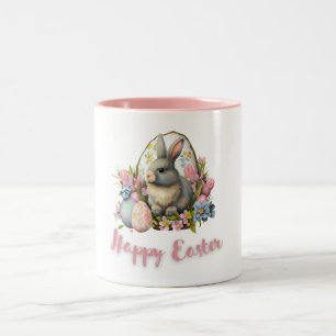 Sweet Easter bunny Two-Tone Coffee Mug