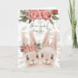 Sweet Easter Some Bunny Love You Holiday Card
