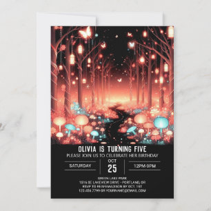Sweet Editable Woodland Digital Birthday Invitation