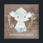 Sweet Elephant Baby Shower Favor Magnet<br><div class="desc">Adorable Elephant magnet for a boys baby shower. Visit our shop to view our entire sweet elephant collection.</div>