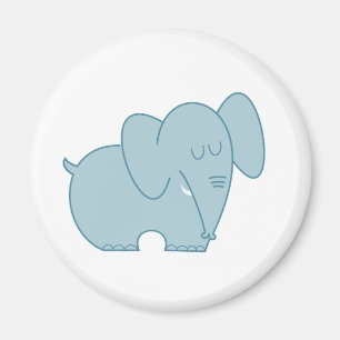 Sweet Elephant (Blue) Magnet