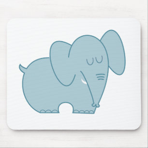Sweet Elephant (Blue) Mouse Mat