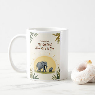 Sweet Elephant Fathers Day My Greatest Adventure  Coffee Mug
