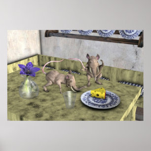 Sweet Elephant Mice Poster