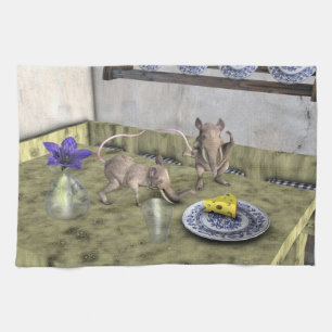 Sweet Elephant Mice Tea Towel