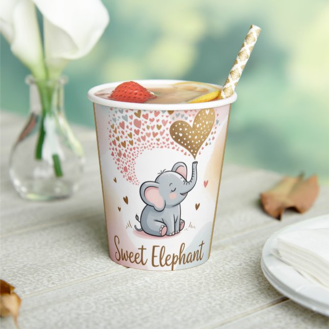 Sweet Elephant  Paper Cups (Insitu)