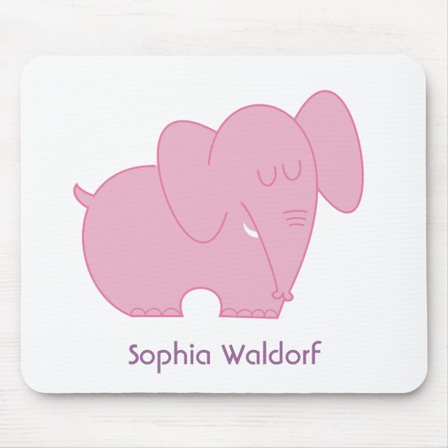 Sweet Elephant (Pink) Mouse Mat (Front)