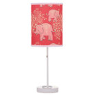 sweet elephant table lamp, nursery decor, coral