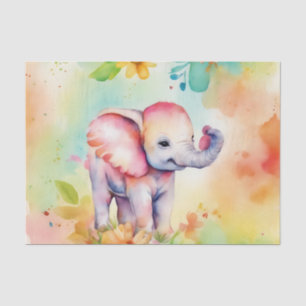 Sweet Elephant Watercolor Tissue Paper