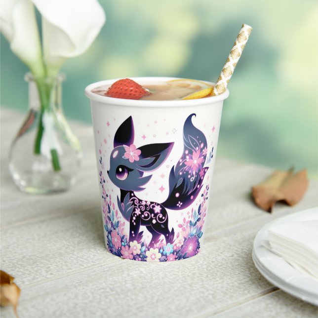 Sweet Enchanted Fox Baby Shower Paper Cups (Insitu)