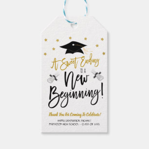 Sweet Ending To a New Beginning Candy Treat Favour Gift Tags