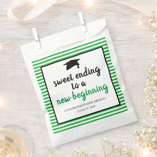 Sweet Ending to a New Beginning Graduation Favour  Favour Bags (Clipped)