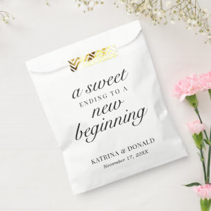 Sweet Ending To A New Beginning Wedding Favour Ba Favour Bags