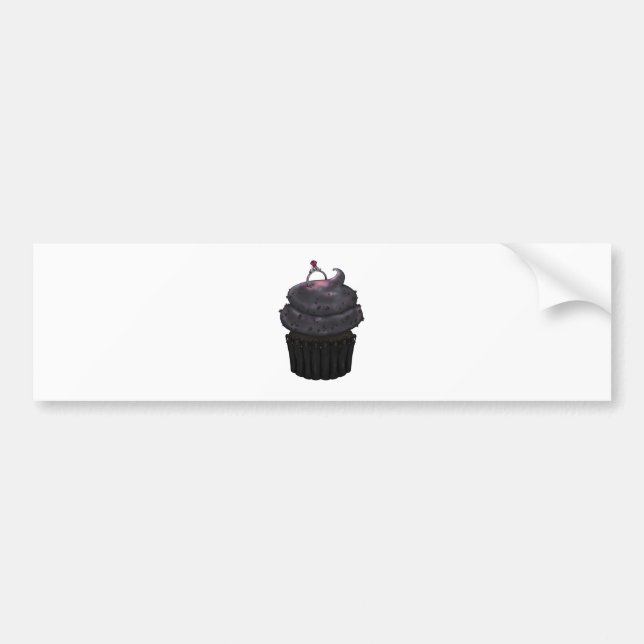 Sweet Engagement Cupcake Bumper Sticker (Front)