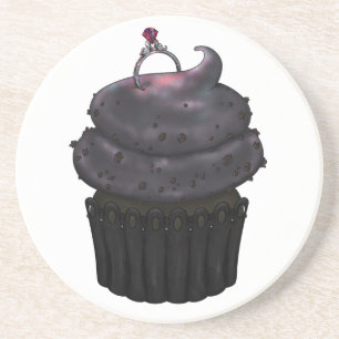 Sweet Engagement Cupcake Coaster