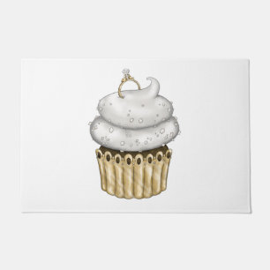 Sweet Engagement Cupcake Doormat