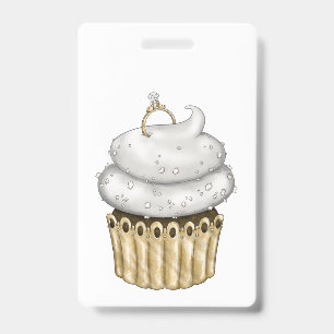 Sweet Engagement Cupcake ID Badge