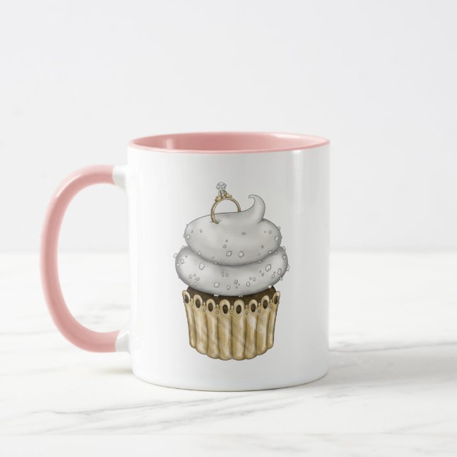Sweet Engagement Cupcake Mug (Left)