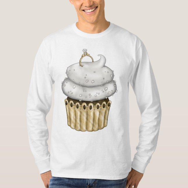 Sweet Engagement Cupcake T-Shirt (Front)