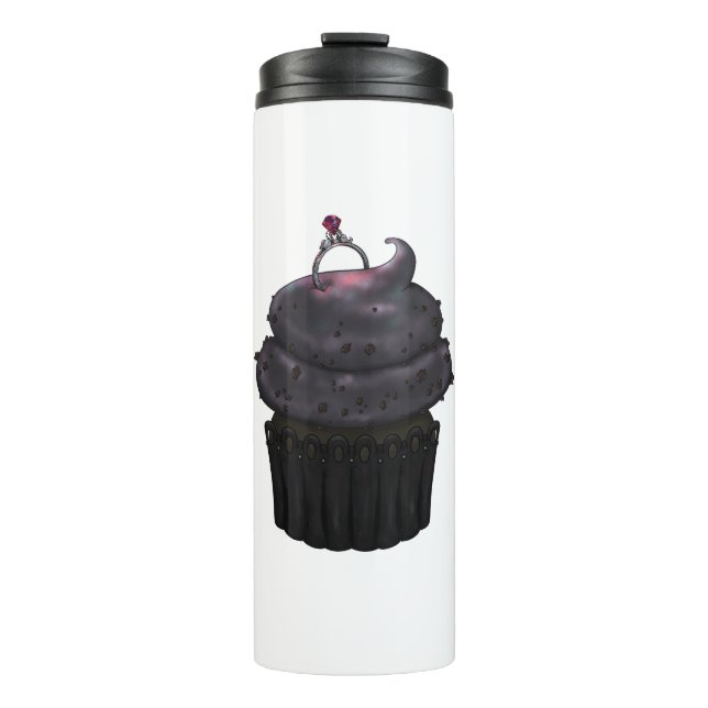 Sweet Engagement Cupcake Thermal Tumbler (Front)