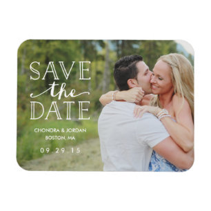 Sweet Engagement Overlay Save the Date Magnet