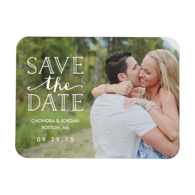 Sweet Engagement Overlay | Save the Date Magnet (Horizontal)