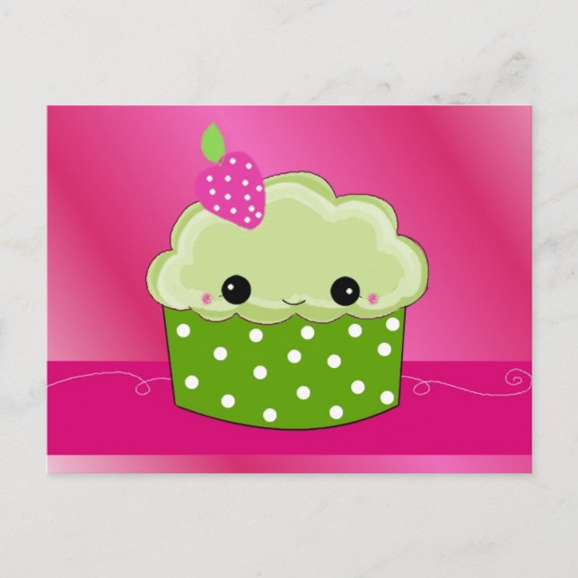 Sweet Face Cupcake Postcard (Front)