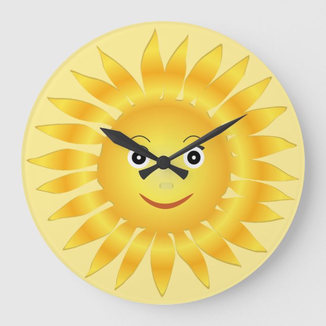 Sweet Faces of the Sun Large Clock (Front)