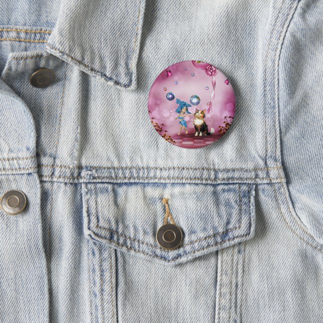 Sweet fairy 6 cm round badge (In Situ)