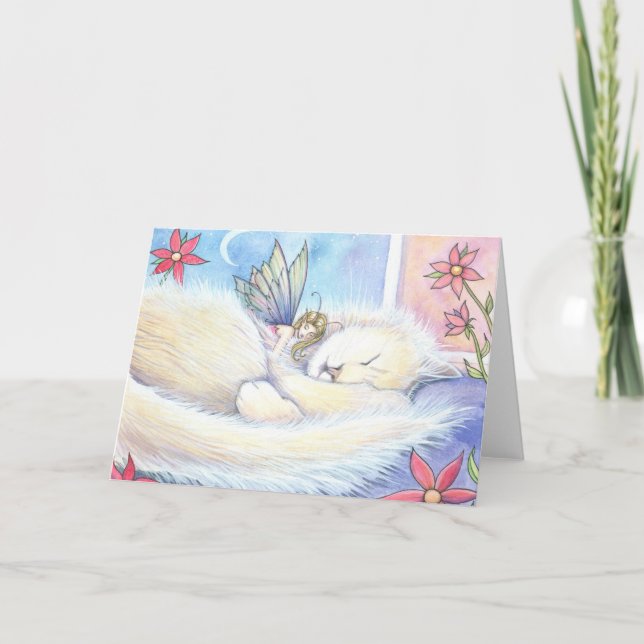 Sweet Fairy and Cat Card (Front)