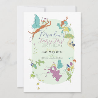 Sweet Fairy First Birthday Invite