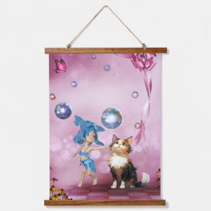 Sweet fairy hanging tapestry