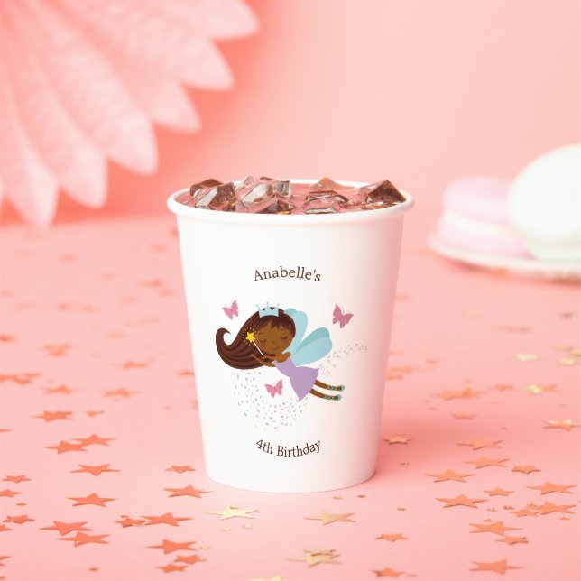 Sweet Fairy Princess Girl's Birthday Paper Cups (Insitu)