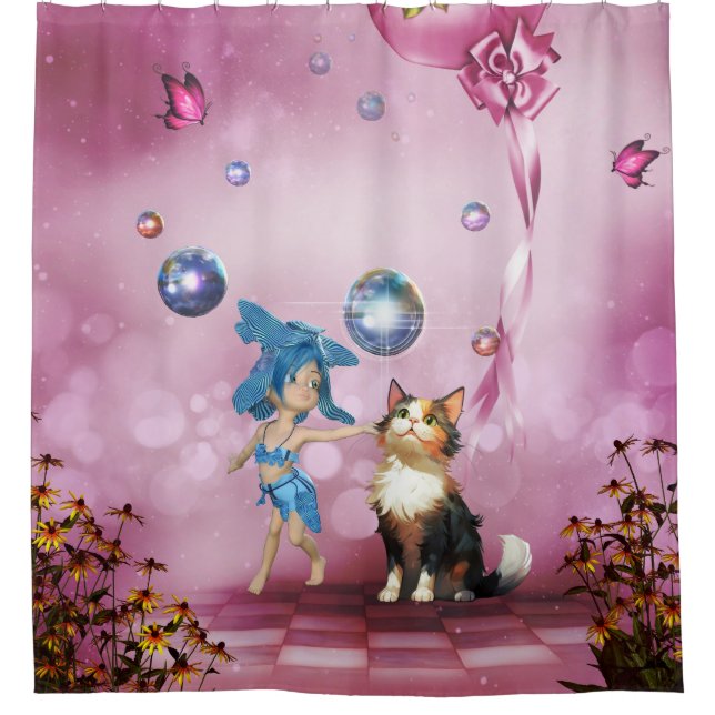 Sweet fairy shower curtain (Front)