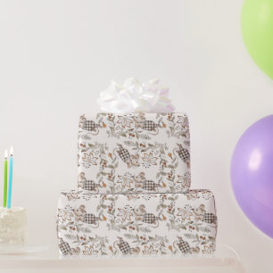 Sweet Fancy Mouse, Checkered Breeches Cream Wrapping Paper
