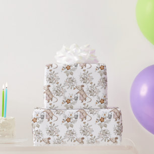 Sweet Fancy Mouse, Pink Apron, Bucket, White Wrapping Paper