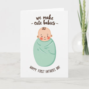 Sweet Fathers Day Baby Card
